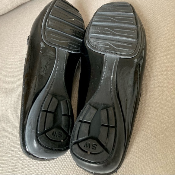 Stuart Weitzman Black Patent Leather Chain Loafers 8.5 Made in Spain - Picture 5 of 6